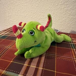 1990s Scholastic The Magic School Bus Liz Plush Lizard Toy Green Small